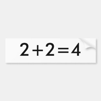 2+2=4 BUMPER STICKER