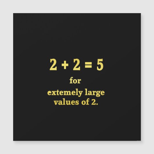 2 + 2 = 5  Funny Math Joke (Front)
