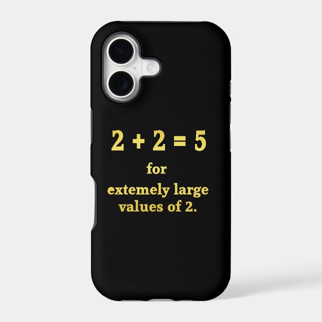 2 + 2 = 5  Funny Math Joke Iphone Case (Back)