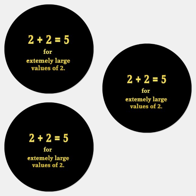 2 + 2 = 5  Funny Math Joke Labels (Group)