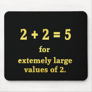 2 + 2 = 5 Funny Math Joke Mouse Pad