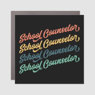2/2- Back To School Vintage School Counselors Car Magnet