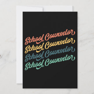 2/2- Back To School Vintage School Counselors Thank You Card