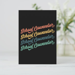 2/2- Back To School Vintage School Counselors Thank You Card