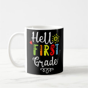 2/2- Hello First Grade Shirt, First Grade Students Coffee Mug