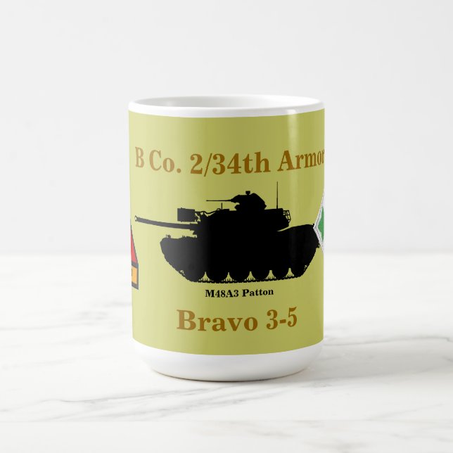 2/34th Armor, 4th Inf. Div. M48A3 Custom Mug (Center)
