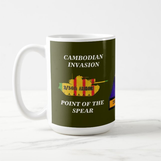 2/34th Armor Cambodian Invasion VSR Tank Mug (Left)