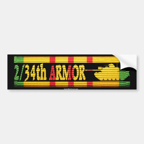 234th Armor M48A3 VSR Bumper Sticker