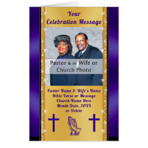 2, 3, 4 Foot GIANT, Cards for Pastors and or Wife