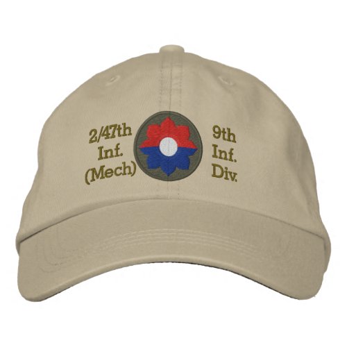 247th Inf 9th Inf Div Patch Embroidered Hat