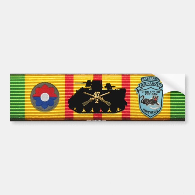 2/47th Inf. Bastards M113 Old Patches Sticker (Front)