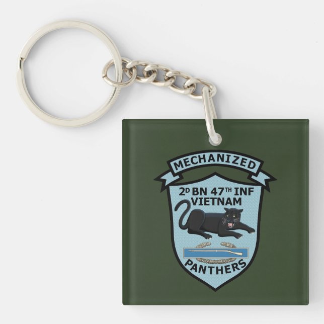 2/47th Infantry 9th Inf. Div, Patches Key Chain (Front)