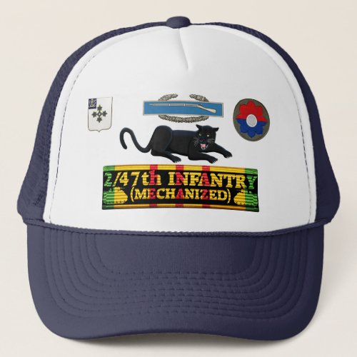 247th Infantry Mech Panther CIB  Insignia Hat