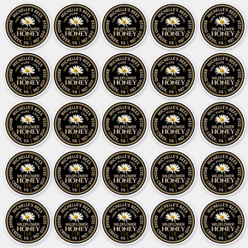 25 Honey Mason Jar Wide_mouth canning lid label