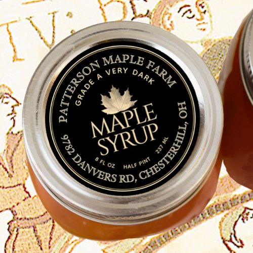 25 Maple Syrup Waterproof Transparent or White Sticker