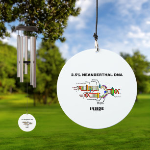 2.5% Neanderthal DNA Inside Biology Geek Humor Wind Chime