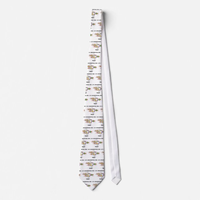 2.5% Neanderthal DNA Inside (DNA Replication) Neck Tie (Front)
