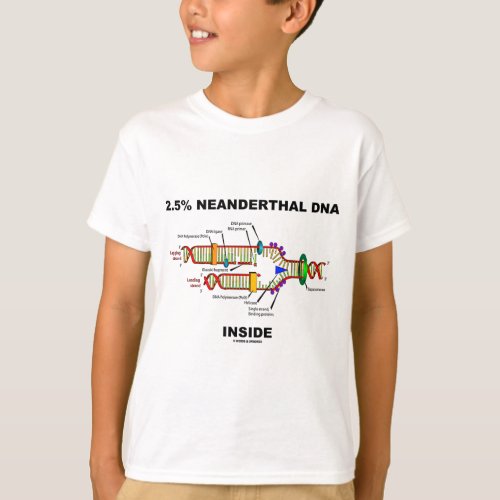 25 Neanderthal DNA Inside DNA Replication T_Shirt
