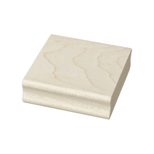 2.5" x 2.5" Maple Wood Rubber Ink Stamp