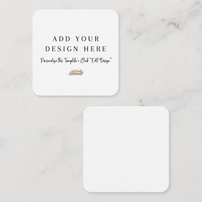 2.5" x 2.5" Rounded Enclosure Cards (Front/Back)