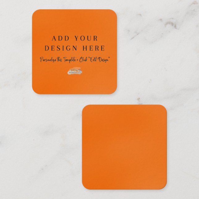 2.5" x 2.5" Rounded Enclosure Cards (Front/Back)
