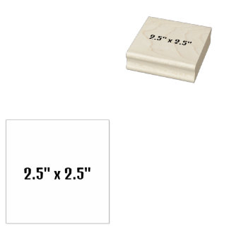 2.5" x 2.5" rubber stamp
