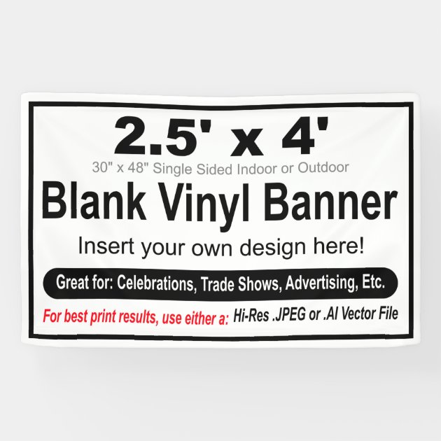 2.5' x 4' Design your Own Banner Zazzle