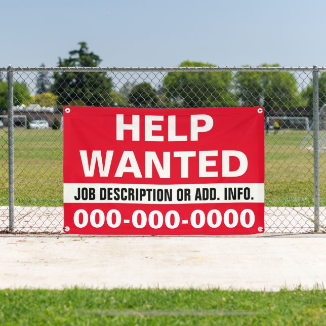 2.5' X 4' Help Wanted Banner (Insitu)