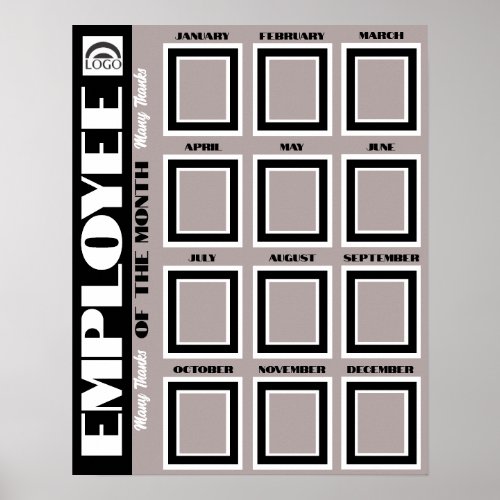 25X3IN photo employee of the month display Poster