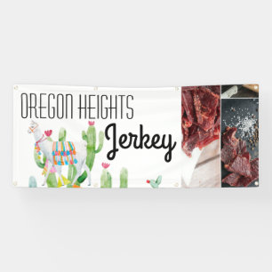 2.5'x6' Business Announcement Boho Llama Bohemian Banner