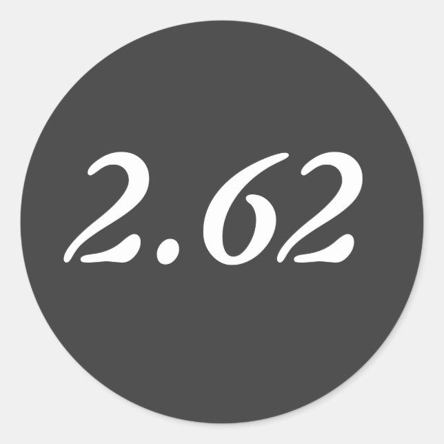 2.62 Minimalist Marathon Sticker (Front)