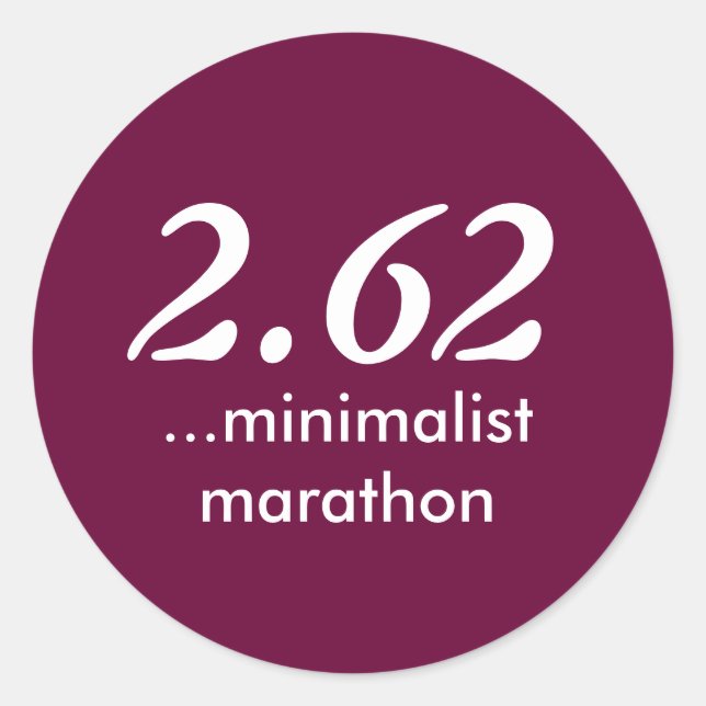 2.62 Minimalist Marathon Sticker (Front)
