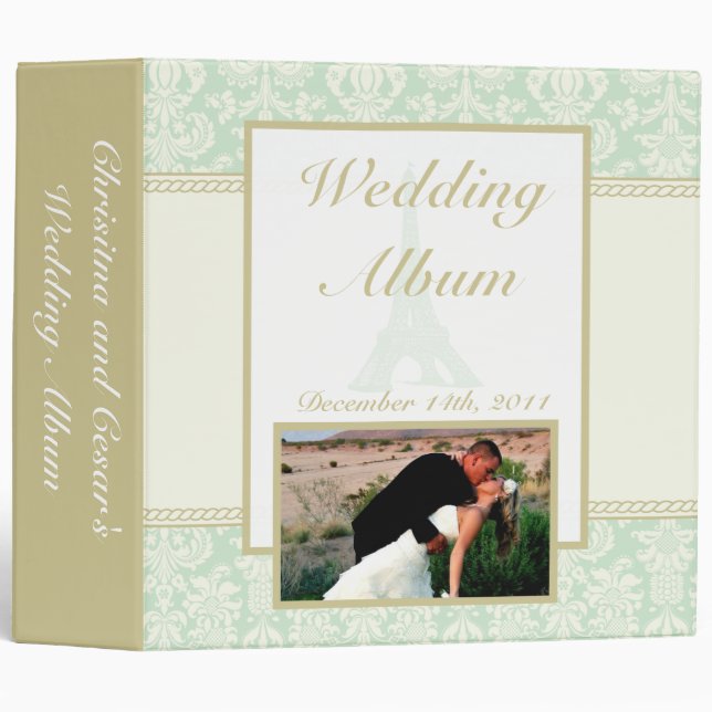 2.8" Photo Binder Damask Paris (Front/Spine)