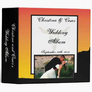 2.8" Photo Binder Desert Mountain Sunset Red Weste