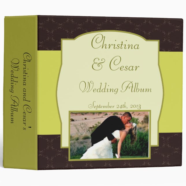 2.8" Photo Binder Light/Olive Green Chandelier Bro (Front/Spine)