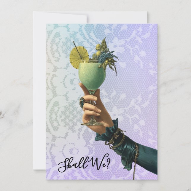 *~* 2 A101 Cocktail  PHOTO  Ornate  BACHELORETTE I Invitation (Front)