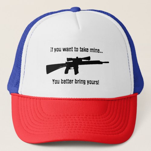 2 A Gun Rights Supporter Pro Second Amendment AR15 Trucker Hat
