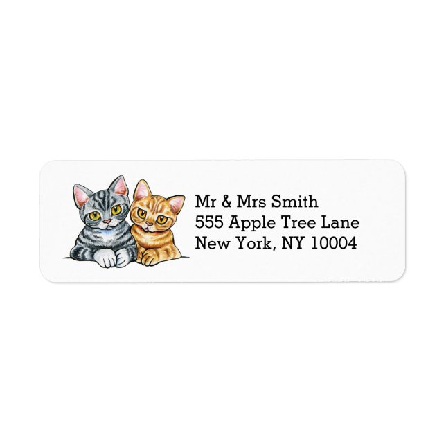 2 American Shorthairs Label (Front)