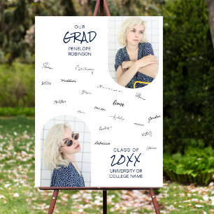 2 Arched Photo Graduation Guest Signature Foam Board