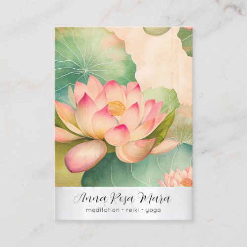 *~* 2 Art Lotus   PHOTO Nature Flowers QR AP67 Business Card