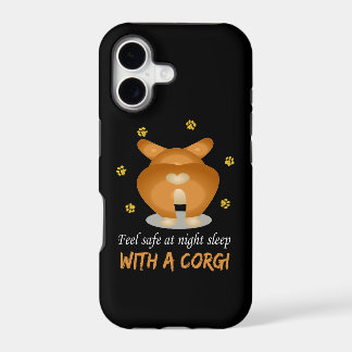 2 Back View Cute Corgi Dog With Heart Shape Vector iPhone 17 Case