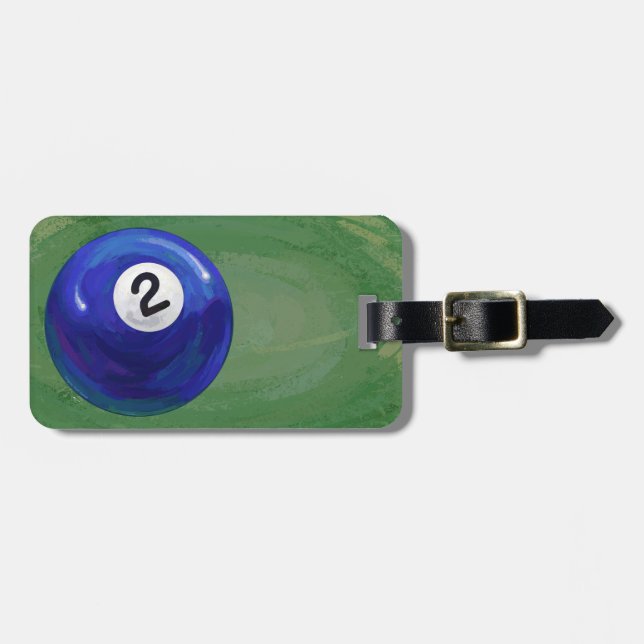 2 Ball Luggage Tag (Front Horizontal)