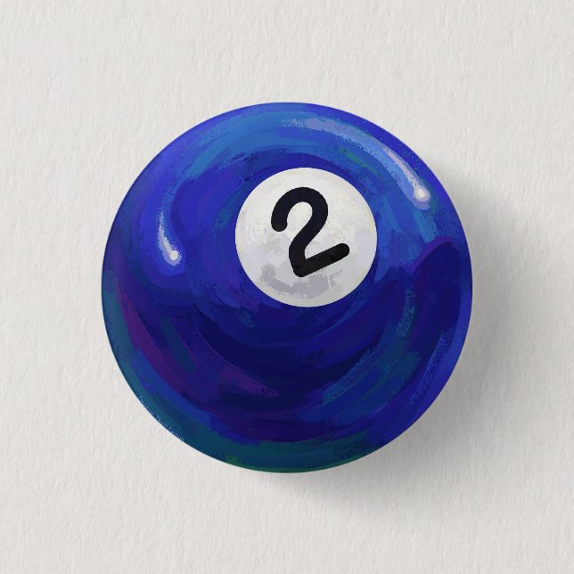 2 Ball Pinback Button (Front)