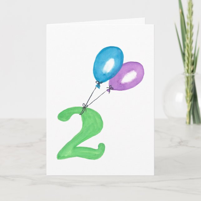 2 Balloons Card (Front)