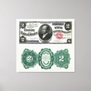 $2 Banknote Silver Certificate Series 1891 Canvas Print