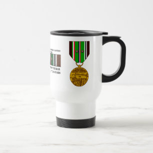 2 BATTLE STARS / WORLD WAR II VETERAN TRAVEL MUG