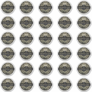 2" Beeswax Candle Heraldic Bee Product Label