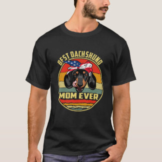 2 Best Dachshund Mom Ever Vintage T-Shirt