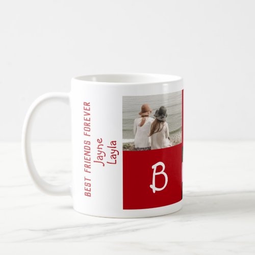 2 Best Friends Forever BFF 3 Photos Left_Handed Coffee Mug