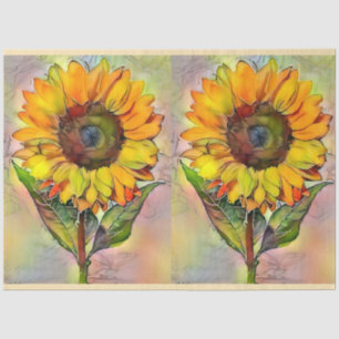 2 Big Sunflowers Modern Collection Tissue Paper